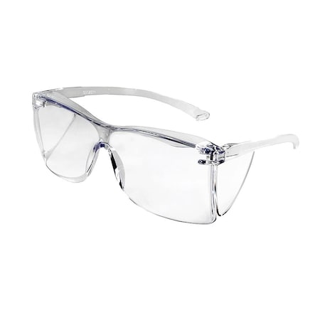 Sellstrom Safety Glasses, Uncoated, Clear Lens, Clear Frame, Half-Frame S79108